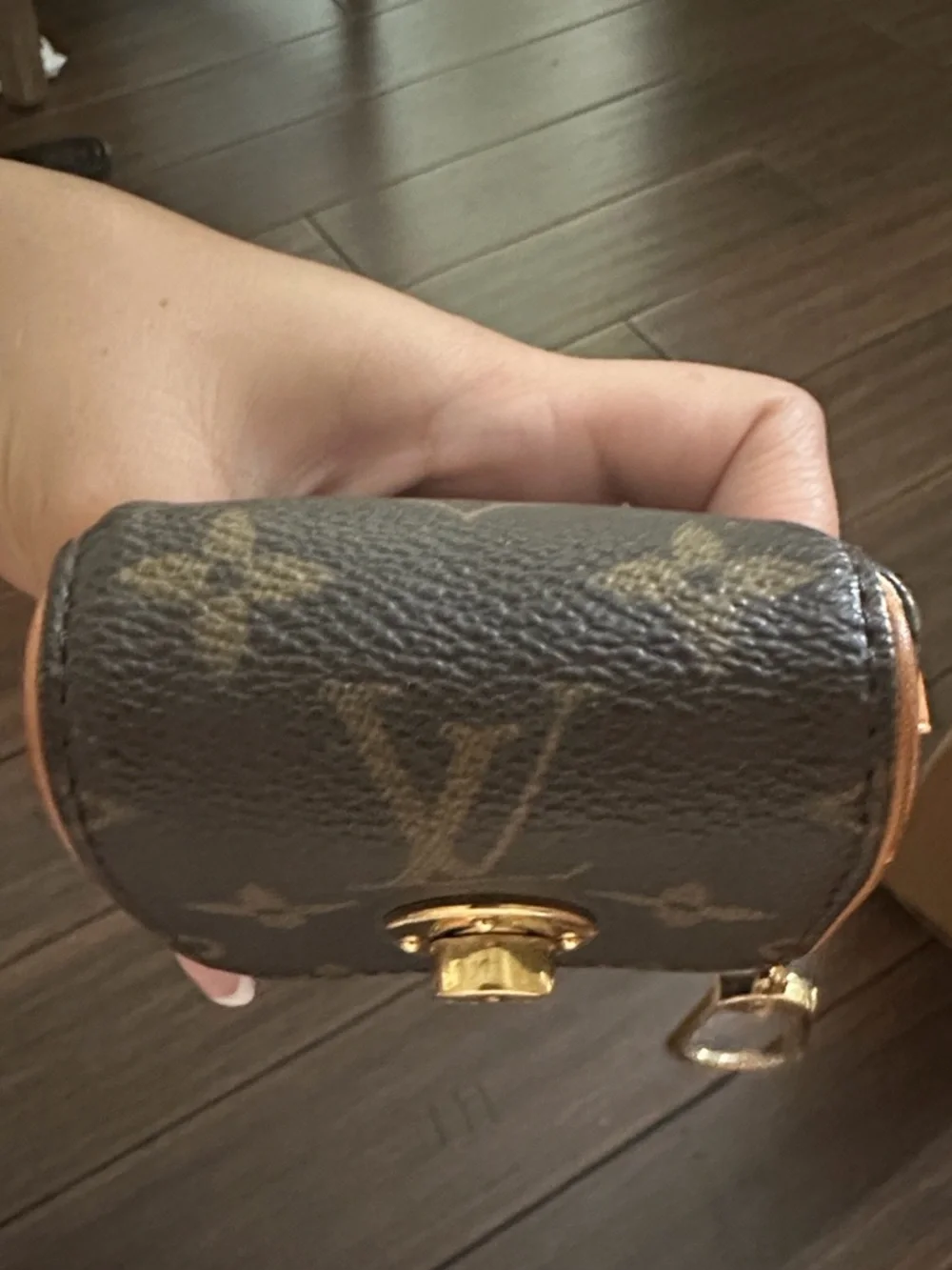 RARE✅LV POUCH LOUIS VUITTON KEY POUCH KEYCHAIN MINI POCHETTE LV lipstick pouch - Picture 13 of 17